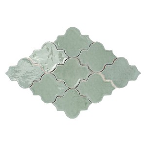 Piastrella Arabesca Vitri Aquamarine 11,5 X 15 Cm Smaltata con Bordi Irregolari - Product Image 1