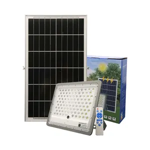 Proiettore solare multifunzionale portatile in alluminio pressofuso per esterni IP65 150W 300W 400 watt luce di inondazione solare alimentata a Led