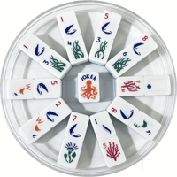 Tuiles de Mahjong Américaines en Cristal Uniques et Modernes, Colorées, à Couche Unique, 160 Pièces Durables pour Jeux de Société en Famille, Personnalisables