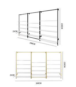 Estantes de Exhibición Personalizados de Metal y Madera para Tienda de Ropa, Bolsos y Zapatos - Product Image 3