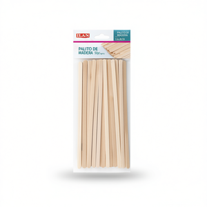 Bastoncini di Legno Ilan 1.3x6.3x178mm per Artigianato, Confezione da 50 Pezzi - Product Image 2