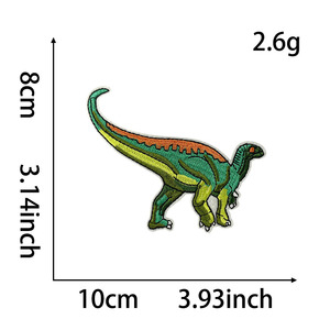 Patch brodé dinosaure de dessin animé T-Rex Jurassic World, applique Triceratops thermocollante pour vêtements d'enfants, sacs et décoration DIY - Product Image 4