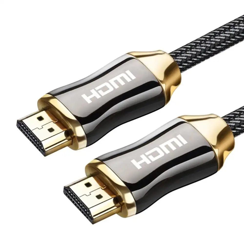 สาย HDMI Ultra HD 4K 2160P Pro Series ความเร็วสูงพร้อมตัวเชื่อมต่อชุบทองสังกะสีตาข่ายคริสตัลไนล่อน
