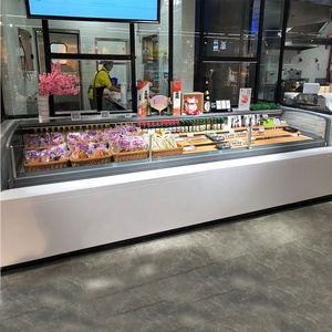 Comptoir en libre-service à distance, équipement de réfrigération de 1,0 m de <span class=keywords><strong>largeur</strong></span>, réfrigérateur pour supermarché, refroidisseur à viande, présentoir à fruits - Product Image 4