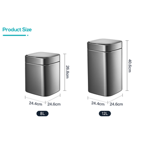 <span class=keywords><strong>Pattumiera</strong></span> Intelligente Automatica di Lusso Cestino Touchless in Acciaio Inox <span class=keywords><strong>per</strong></span> <span class=keywords><strong>Casa</strong></span>, Ufficio, Hotel, Camera - Product Image 4