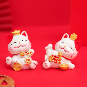 Nuevos adornos <span class=keywords><strong>de</strong></span> la serie <span class=keywords><strong>de</strong></span> la suerte para las fiestas * Muñeco <span class=keywords><strong>de</strong></span> gato creativo y próspero, regalos festivos <span class=keywords><strong>de</strong></span> mano para inauguraciones, venta al por mayor - Product Image 3