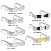 Kit de lunettes simulateur en carton épais pour problèmes de vue et de maladies oculaires