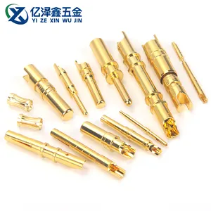 Factory produced High quality customization connectors contact terminals pins Brass Pogo Pin spring contact pin
