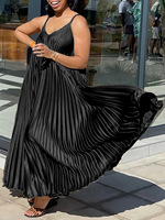 Robes maxi plissées blanches traditionnelles africaines, robes amples pour femmes rondes, bretelles spaghetti, grande taille pour femme, nouvelle collection 2024