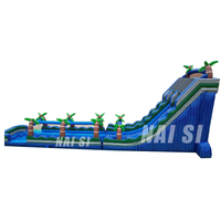 Toboggan aquatique gonflable géant à double piste de 25 pieds de haut avec piscine, équipement de jeu aquatique pour adultes, location pour fêtes