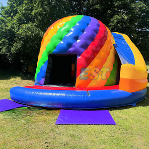 <span class=keywords><strong>Discothèque</strong></span> <span class=keywords><strong>gonflable</strong></span> d'extérieur arc-en-ciel pastel château plein d'entrain pour enfants <span class=keywords><strong>discothèque</strong></span> avec toboggan torsadé pour le plaisir de la maison de rebond - Product Image 5