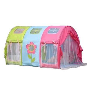 Tente de château d'intérieur pour enfants Playhouse lit de princesse petite maison avec moustiquaire jouet de séparation de lit pour garçons filles utiliser à la maison - Product Image 5