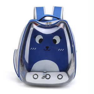 Sac à dos pour chat souple Sac de transport Sac à dos à bulles pour petits chats chiots et lapin Capsule transparente <span class=keywords><strong>avec</strong></span> fermeture à glissière - Product Image 5