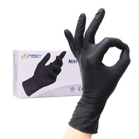 XINGYU Gants de nettoyage jetables en nitrile noir 9 pouces 4.5g Guantes De Nitrilo Trabajo Gants jetables en nitrile sans poudre