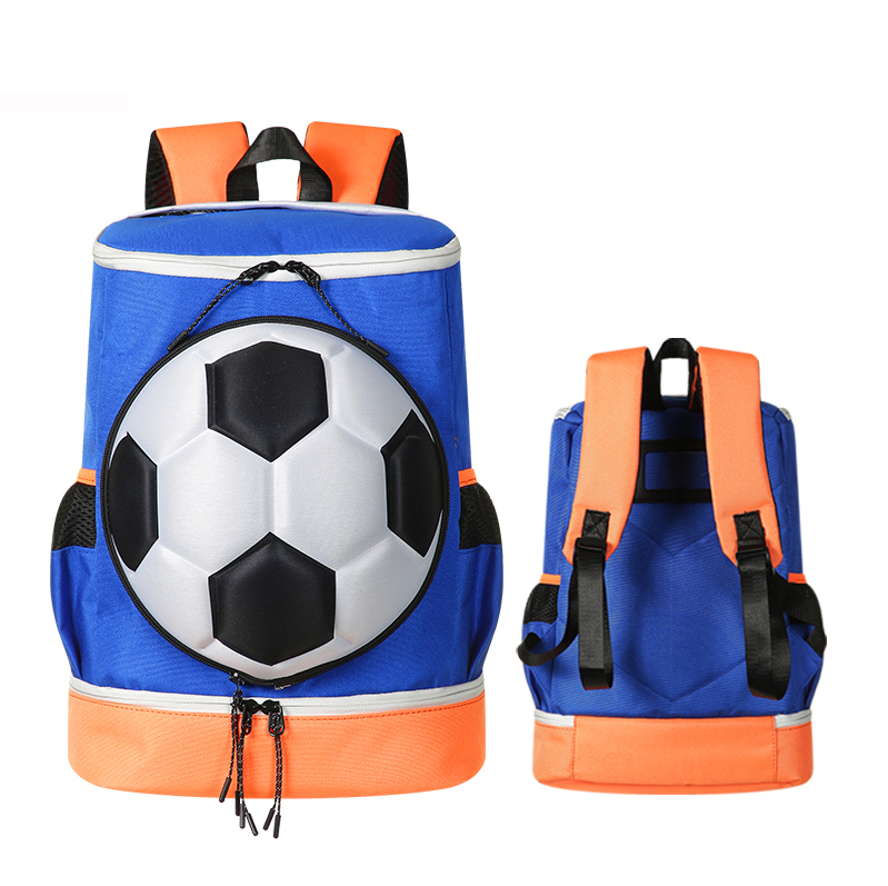 sac à dos de football bleu orange