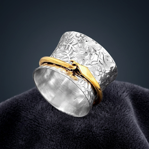 Anillo de Plata de Ley 925 con gemas, joyería hecha a mano con diseño de flecha esmaltada en oro, para meditación - Product Image 3