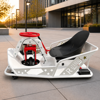 Kart Eléctrico de Derrape en Oferta, Triciclo Rojo con Freno de Mano, Ruedas Lisas, 1 Asiento, Perfil Bajo, Kart de Carreras para Adultos y Niños, Diversión en la Pista de Derrape
