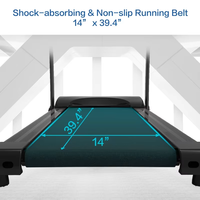 Tapis de course électrique pliable pour la maison, équipement de fitness motorisé avec console LED et capteur de fréquence cardiaque pour la marche et le jogging