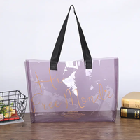 Personnaliser direct magique gelée net célébrité cadeau ins haute qualité nouveau camp transparent pvc laser fourre-tout vêtements sac sacs à provisions