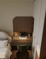 Armoire personnalisée pour enfants, armoire de rangement pour chambre d'enfant avec bureau, meubles pour enfants en bois massif moderne