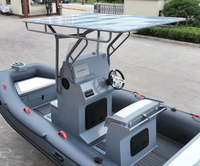 Bateau pneumatique semi-rigide en aluminium de 5,8 m (19 pieds) à coque en V profond, soudé en aluminium, avec certification CE PVC Hypalon, fabriqué en Chine