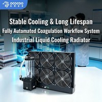 Kit de refroidissement par eau OCOCOO, radiateur en aluminium, système de refroidissement liquide avec pompe à pression et réservoir, 6 ventilateurs, combo pour serveur IA HPC