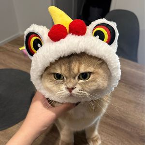 Sombreros para gatos, diademas para perros, accesorios para la cabeza de mascotas, disfraces de tigre y león para el Año Nuevo - Product Image 3