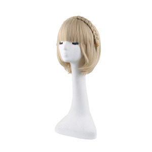 Perruque de la <span class=keywords><strong>Belle</strong></span> au bois dormant court Blonde Bob dames Cosplay cheveux synthétiques blond cendré clair Costume fête Halloween Anime personnage perruque - Product Image 2