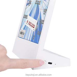 حامل عرض <span class=keywords><strong>LED</strong></span> مزدوج الوجهين لسطح المكتب A4 قابل لإعادة الشحن حامل علامة حامل إعلانات - Product Image 3