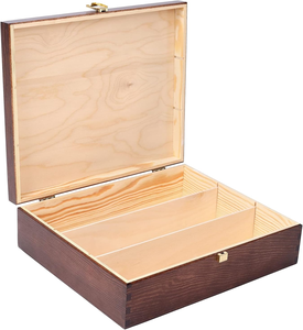 Boîte à <span class=keywords><strong>vin</strong></span> en <span class=keywords><strong>bois</strong></span> marron déco créative avec fermoir 3 bouteilles porte-<span class=keywords><strong>vin</strong></span> en <span class=keywords><strong>bois</strong></span> naturel bouteille de <span class=keywords><strong>vin</strong></span> boîte-cadeau de Pâques - Product Image 5