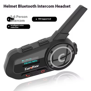 Casque de moto V2.0 avec kit microphone, étanche IPX-6, double connexion, prise en charge FM et partage de musique - Product Image 1