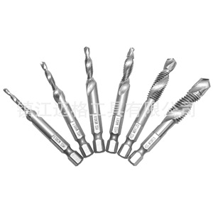 Hexagonal Shank Metric Composite Tap M3 To M10 Spiral Flute Right Hand Titanium Coated 6 Piece Set - Product Image 3