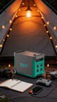 Generator Tenaga Surya Portabel MECO Power 5.4kWh 5000W dengan Baterai LiFePO4 untuk Cadangan Daya Rumah, Berkemah, RV, dan Penggunaan Darurat