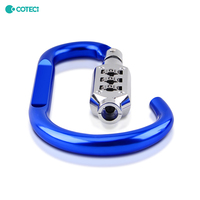 COTECi 3 chiffres boucle Clip porte-clés D-Ring mousqueton crochet combinaison serrure de sécurité animaux valise casque serrure antivol cadenas