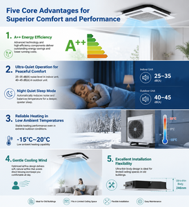Unidades Fan Coil, Aire Acondicionado Comercial Central, <span class=keywords><strong>Cassette</strong></span> de Techo, Certificación CE, Villa <span class=keywords><strong>Clima</strong></span> A++, Inverter, Climatizador - Product Image 5
