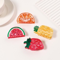 Fabrieksgroothandel Creatieve Koreaanse stijl verse fruit haar klauw clip hoofdband aangepaste logo dames achterhoofd opsteekkapsel haar accessoire