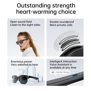 XG89 Smart Glasses On-Ear Stereo <b>Wireless</b> Headset LED Indicator <b>Mic</b> Noise Reduction Sunglasses for Driving Cycling Sports - Product Image 4