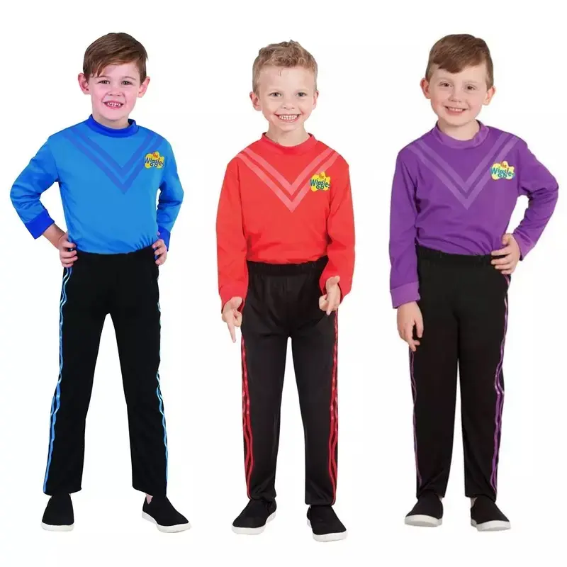 Dress Up Boys Dance Outfit Ballet Suit 2pcs 1set Adequado 3-9 Anos Trajes Simon Emma Meninas Wiggles Traje de festa de Halloween