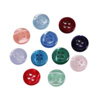 Boutons de chemise en résine perlée nacrée à dos plat, 4 trous, 21 couleurs, taille personnalisable, pour chemises homme et femme