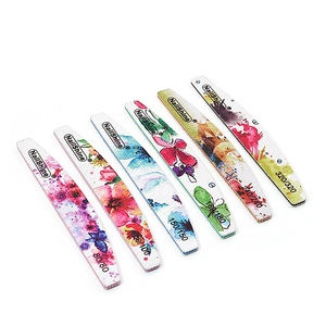 Lima de uñas profesional, lavable, media luna, impresión personalizada, Logo Japón, arena de esmeril, 180/240 - Product Image 1