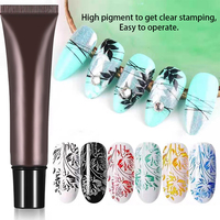 Fournisseur professionnel de gel à ongles sans TPO ni HEMA, 32 couleurs de gel à tamponner non toxique pour nail art, gel de peinture à tamponner avec faible MOQ