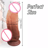 Dildos de Silicona Grandes, Dildo Enorme y Grueso con Ventosa para Juego con Manos Libres y Anal, Dildo Gigante y Robusto para el Punto G, Juguete Sexual para Parejas