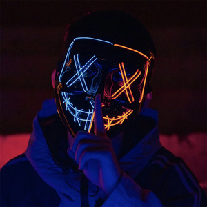 หน้ากากผี LED เรืองแสงอุปกรณ์เสริมฮาโลวีนหน้ากากเรืองแสงอุปกรณ์เสริมฮาโลวีน - Product Image 5