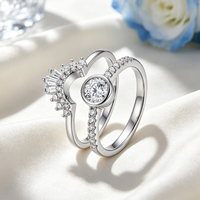 Bague de Fiançailles et de Mariage Romantique en Argent Sterling 925 avec Zircon Cubique, Personnalisée OEM ODM Moyu Jewelry pour Femmes