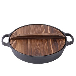 Double-Eared Cast Iron Frying <b>Pan</b> With Glass Lid Round Durable For <b>Pan</b>-Fried Buns Dumplings Flatbreads - Product Image 2