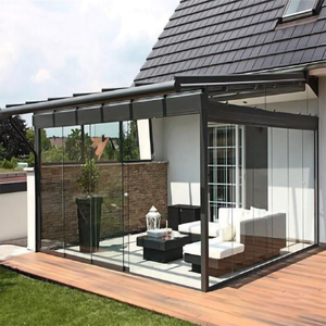 Vérandas en verre, solariums inclinés, serres autoportantes, véranda mobile d'occasion pour jardin - Product Image 6