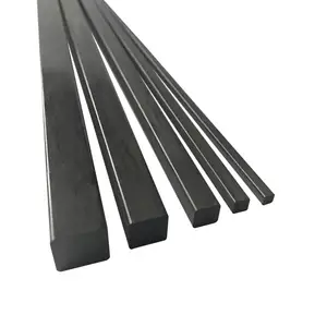 Tige ronde en fibre de carbone, Graphite flexible, solide, creuse