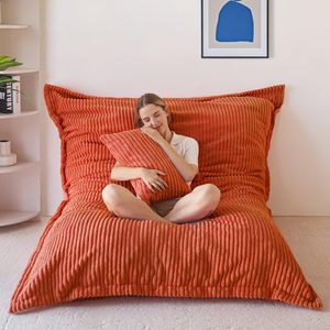 Sofá Perezoso Cuadrado de Tela de Pana sin Marco, Desmontable y Lavable, Tipo Silla de Saco de <span class=keywords><strong>Soja</strong></span>, <span class=keywords><strong>para</strong></span> Sala de Estar - ¡Venta Caliente! - Product Image 2