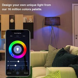 Ampoule LED intelligente Wi-Fi RGB pour intérieur, contrôlable à distance par application, compatible Alexa et Google Home, A60 E26 E27, 7W 9W 12W - Product Image 4
