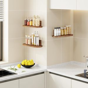 Wooden Wall-Mounted Floating Shelf 3-Tier Brown Office Organizer Multifunctional <b>Storage</b> <b>Rack</b> - Product Image 3